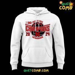 Nebraska Huskers BacktoBack Big Ten Womens Champions White Hoodie