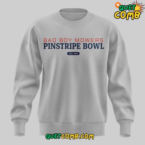 Nebraska Huskers Bad Boy Mowers Pinstripe Bowl 2024 Grey Sweatshirt