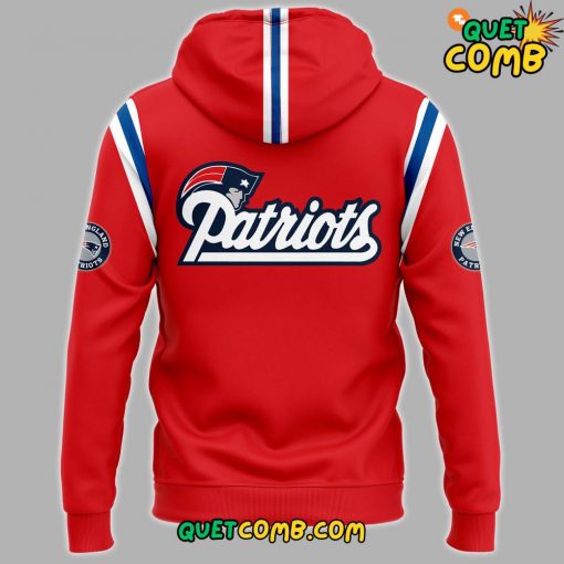 New England Patriots 2024 Throwback Threads Limited Edition Red Hoodie