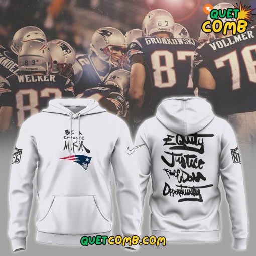 New England Patriots Be A Change Maker NFL Grey Hoodie