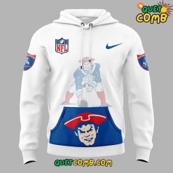 New England Patriots Throwback Logo Club 2024 WhiteHoodie