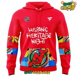 New Jersey Devils Hispanic Heritage Night 2024 Red Hoodie