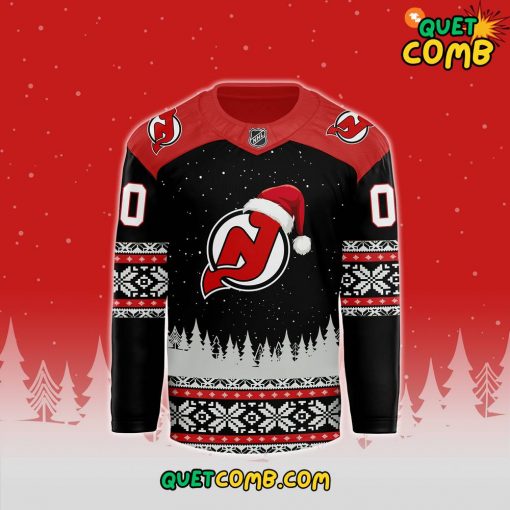 New Jersey Devils Merry Christmas 2024 Custom Hockey Jersey