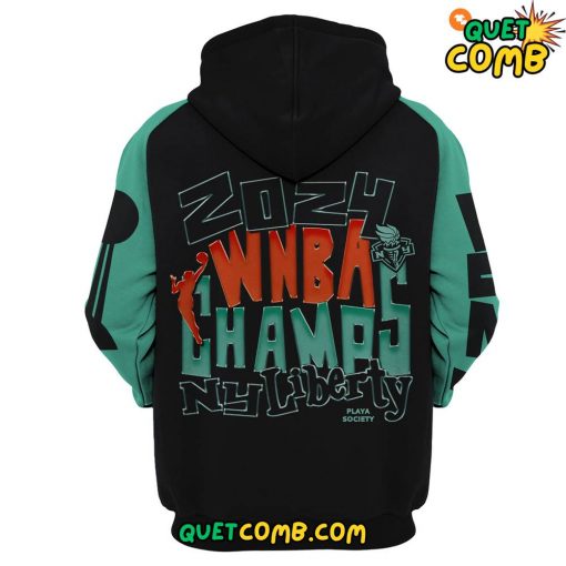 New York Liberty WNBA Finals Champions 2024 Black Hoodie