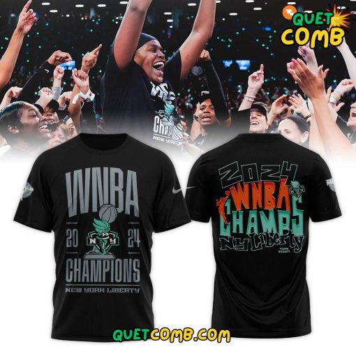 New York Liberty WNBA Finals Champions 2024 Black Tee