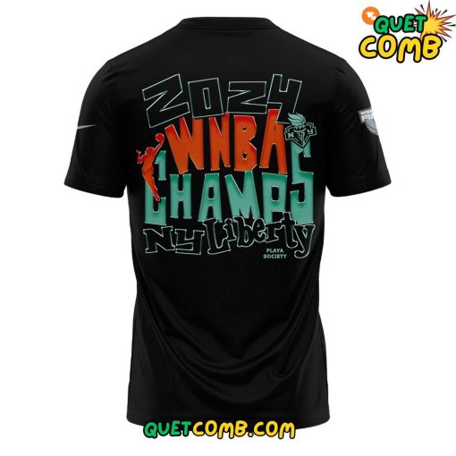 New York Liberty WNBA Finals Champions 2024 Black Tee