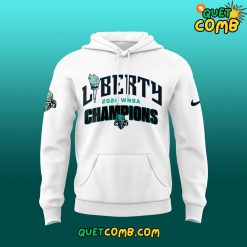 New York Liberty WNBA Finals Champions 2024 White Hoodie