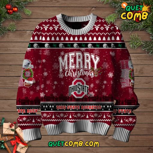 Ohio State Buckeyes Merry Christmas 2024 Limited Edition Sweater