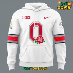 Ohio State Buckeyes Rose Bowl Game 2025 White Hoodie