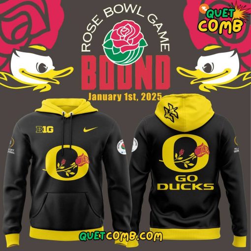 Oregon Ducks x Rose Bowl Game 2024 Limited Edition Black Hoodie