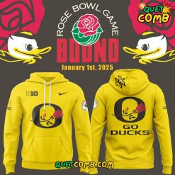 Oregon Ducks x Rose Bowl Game 2024 Limited Edition Yellow Hoodie