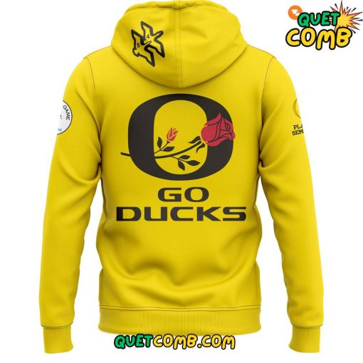 Oregon Ducks x Rose Bowl Game 2024 Limited Edition Yellow Hoodie