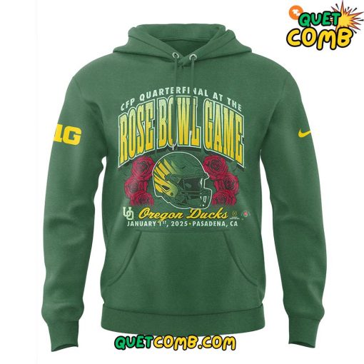 Oregon Ducks x Rose Bowl Game 2025 Limited Edition Green Hoodie