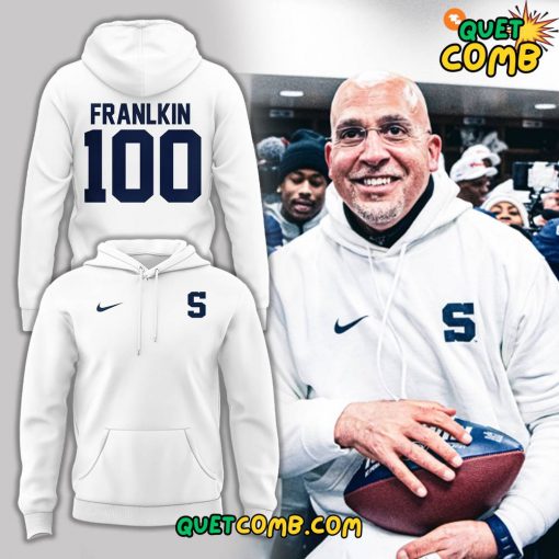 Penn State Nittany Lions x James Franklin 100 Wins Limited Edition White Hoodie