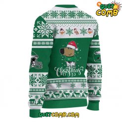 Philadelphia Eagles Chill Guy Christmas 2024 Green Sweater