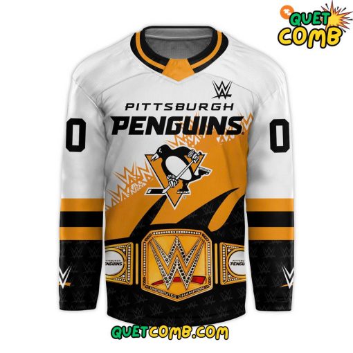 Pittsburgh Penguins WWE Night 2024 Limited Edition Custom Name Jersey