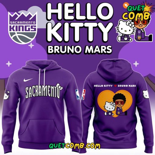 Sacramento Kings x Bruno Mars and Hello Kitty 2024 Limited Edition Hoodie