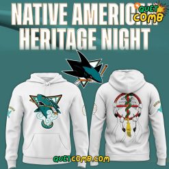 San Jose Sharks x Native American Heritage Night 2024 White Hoodie