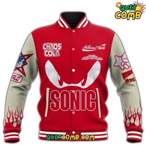 Sonic the Hedgehog x Cola Limited Edition 2024 Red Baseball Jacket