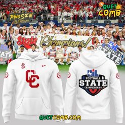 State Foolball Champions 2024 Limited Edition White Hoodie