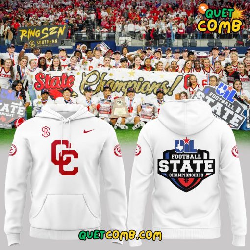 State Foolball Champions 2024 Limited Edition White Hoodie