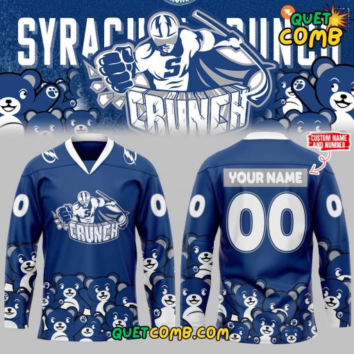 Syracuse Crunch x Teddy Bear Toss 2024 Limited Edition Blue Jersey