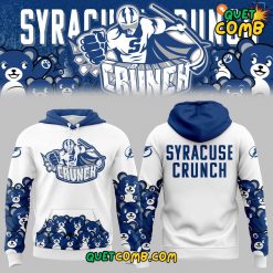 Syracuse Crunch x Teddy Bear Toss 2024 Limited Edition White Hoodie