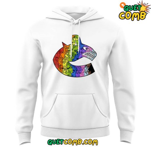 Vancouver Canucks x Pride Night Limited Edition White Hoodie