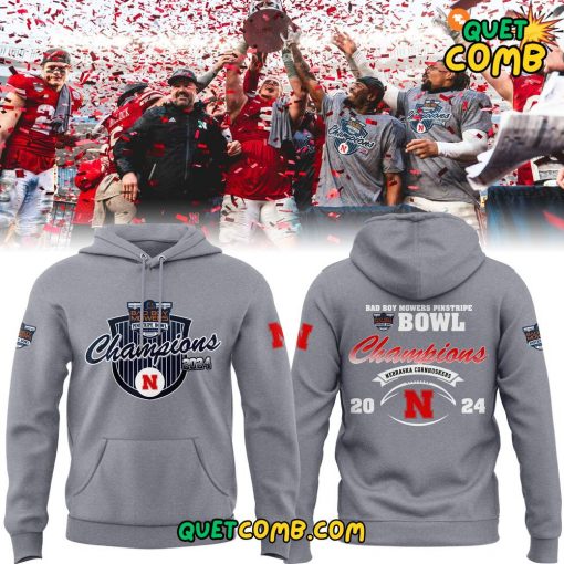 Nebraska Cornhuskers Bowl Champions Limited Edition Grey Hoodie