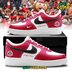 Ohio State Buckeyes Limited Edition Red Air Force 1 Sneakers