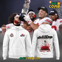 Ohio State Buckeyes Rose Bowl 2025 White Hoodie