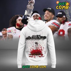 Ohio State Buckeyes Rose Bowl 2025 White Hoodie