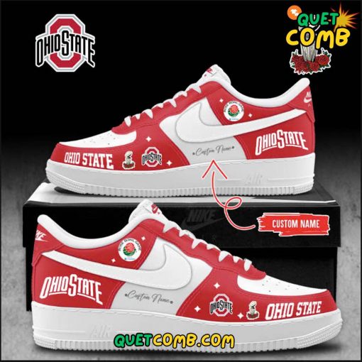 Ohio State Buckeyes x Rose Bowl Red Air Force 1 Sneakers