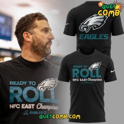 Philadelphia Eagles Ready To Roll NFC East Champions Black Tee