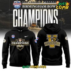 Vanderbilt Football Birmingham Bowl Champions Limited Edition Black Hoodie